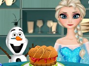 Elsa Cooking Hamburger