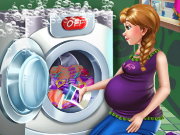 Anna Pregnant Laundry Day