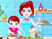 Baby Lulu Cooking with Mom Game