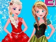 Elsa With Anna Dressup Game