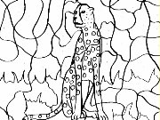 Wild leopard coloring Game